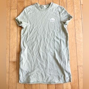 Roots Sage Green Casual Sweatshirt Dress Size Large